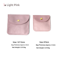 Sac à bijoux en tissu velours avec bouton, pochette de rangement haut de gamme pour bagues, colliers, pendentifs et petits accessoires, vente en gros