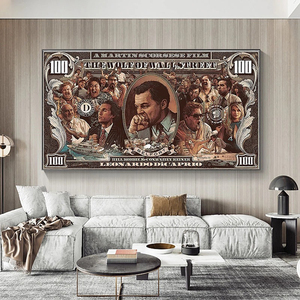 Impresiones en Lienzo Personalizadas, Cuadros de Pared, el Lobo de <span class=keywords><strong>Wall</strong></span> <span class=keywords><strong>Street</strong></span>, Arte Met, Pósters de Películas para Decoración de Sala de Estar - Product Image 3