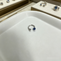 Bijoux de piercing en boule de boue à strass scintillants, clou à lèvre et anneau fer à cheval, boucles d'oreilles pour cartilage, fourniture d'usine