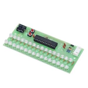 Medidor de nivel LED VU con patrón de pantalla ajustable MCU, indicador de amplificador de audio, 16 LED, doble canal, luz verde, DC 8V a 12V - Product Image 2