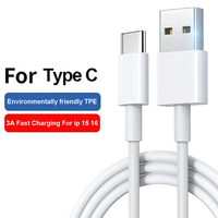Kabel USB Tipe C 3A kustom asli harga pabrik pengisi daya ponsel kabel USB pengisian cepat kawat 1m 3 kaki