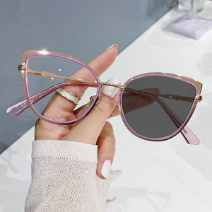 Gafas de Sol Fotocromáticas con Protección Anti-Luz <span class=keywords><strong>Azul</strong></span> y Montura Metálica, Modelo Ojo de Gato, Novedad 2026, Gafas de Moda para Mujer - Product Image 3