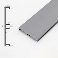 Plinthe de meuble en alliage d'aluminium, étanche et durable, pour hôtel et cuisine, finition anodisée effet bois moderne