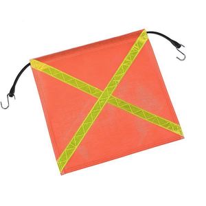Orange Red Custom Color Shape Portable Hanging Style Truck Use Vehicle Whip Polyester Fabric Traffic Safety <b>Flag</b> - Product Image 1
