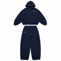 Conjunto Deportivo Casual Unisex de Talla Grande, Transpirable y Resistente, con Sudadera con Cremallera y Corte Holgado, Estilo Urbano, para Venta al Por Mayor OEM ODM