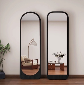 Miroir sur pied arqué pleine longueur avec cadre en bois de noyer pour salon, chambre, entrée, <span class=keywords><strong>d</strong></span>écoration intérieure, vente en gros - Product Image 6