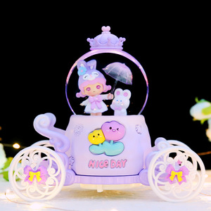 Caja de música con bola de cristal luminosa giratoria de <span class=keywords><strong>Cloud</strong></span> Sister para Instagram, bola de cristal creativa para la mesita de noche del dormitorio que crea ambiente. - Product Image 6