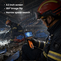 Caméra de recherche et de sauvetage pour espaces étroits, détecteur de vie Snake Eye, sonde flexible étanche 5m, localisateur Full HD LCD