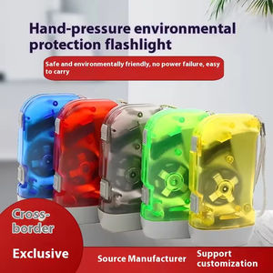 Cross-Border Convenient Mini LED Flashlight IP44 Rated Manual/Automatic Power Generation Super <b>Bright</b> for Camping Emergency Use - Product Image 3
