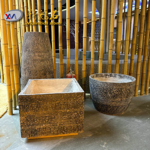 Maceta de Hormigón GRC con Diseño de Piedra Mágica, Estilo Europeo, para Interior y Exterior, Imitación Piedra - Product Image 2