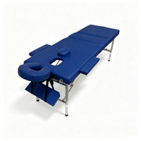 Table de massage pliable 3 sections en acier inoxydable pour salon de beauté, lit de spa facial et lit pour extensions de cils