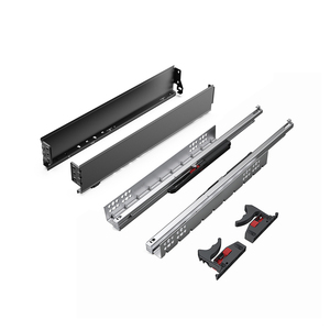 <span class=keywords><strong>Cajón</strong></span> Moderno de Acero Delgado de 80 mm de Alto, Pared Lateral Ultrafina con Cierre Suave, Correderas de <span class=keywords><strong>Cajón</strong></span> Ocultas, Resistente, para Cocina y Comedor - Product Image 4