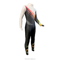 Combinaison de patinage de course de vitesse respirante conçue sur mesure, fermeture à glissière coupe-vent confortable, patinage sur glace de grande taille