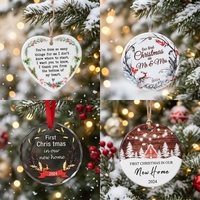 Ornements en céramique à sublimation avec trou de suspension pour la création de décorations personnalisées de Noël, de cadeaux de fête et de loisirs créatifs