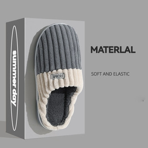 Classic Winter Household Cotton <strong>Slippers</strong> Men Plus Size Anti Slip Bathroom <strong>Slippers</strong> Warm Shoes Plush Cotton <strong>Slippers</strong> - Product Image 5