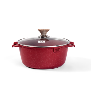 MGC Kitchen Classic Serie Rumana Olla para sopa 20/24/26/28/30/32 cm Recubrimiento de mármol Juegos de utensilios de cocina Material metálico inferior de inducción - Product Image 3