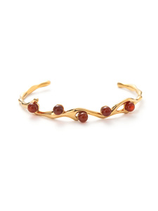 กำไลข้อมือสแตนเลสชุบทอง 18K รุ่น SZ062 ดีไซน์กิ่งไม้ธรรมชาติ พร้อมจี้ห้อย  ไม่ก่อให้เกิดอาการแพ้ ไม่หมองคล้ำ - Product Image 5