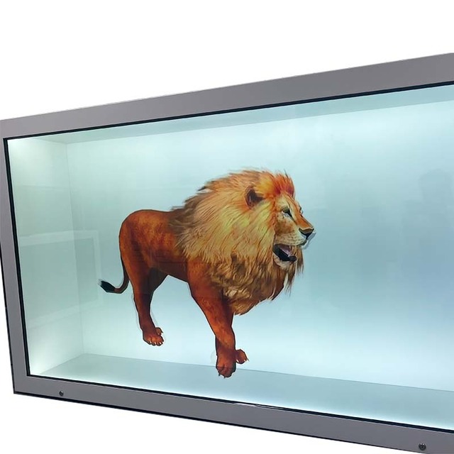 Custom 3D Advertising Display Full HD See Through Transparent LCD Cabinet Transparent LCD AI Photo Booth Showcase Box Display