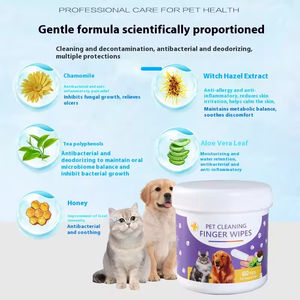 Toallitas Húmedas para Mascotas OEM ODM para Perros y Gatos, Toallitas para Dedos para Cuidado Bucal, Limpieza de Oídos y Dientes, Cuidado de la Salud de las Mascotas - Product Image 3