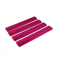 Support de jeu de Mahjong rose pour femmes, en bois, 19 pouces, avec support festonné et poussoir