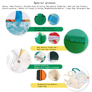 Sacs shopping écologiques en non-tissé laminé, personnalisables avec logo par transfert thermique, pour promotion d'exposition, personnalisation urgente. - Product Image 4