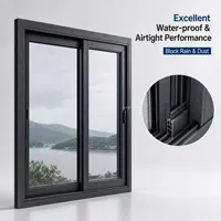 Ventana Corredera de Aluminio de Diseño Moderno, Insonorizada y Resistente a Huracanes, para Decoración Interior y Exterior de Casas Nuevas