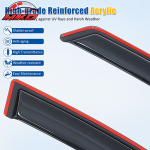 Pour Nissan Murano 15-24, 4 déflecteurs de vitres latérales en acrylique - Intégrés au profil de la fenêtre - Product Image 4