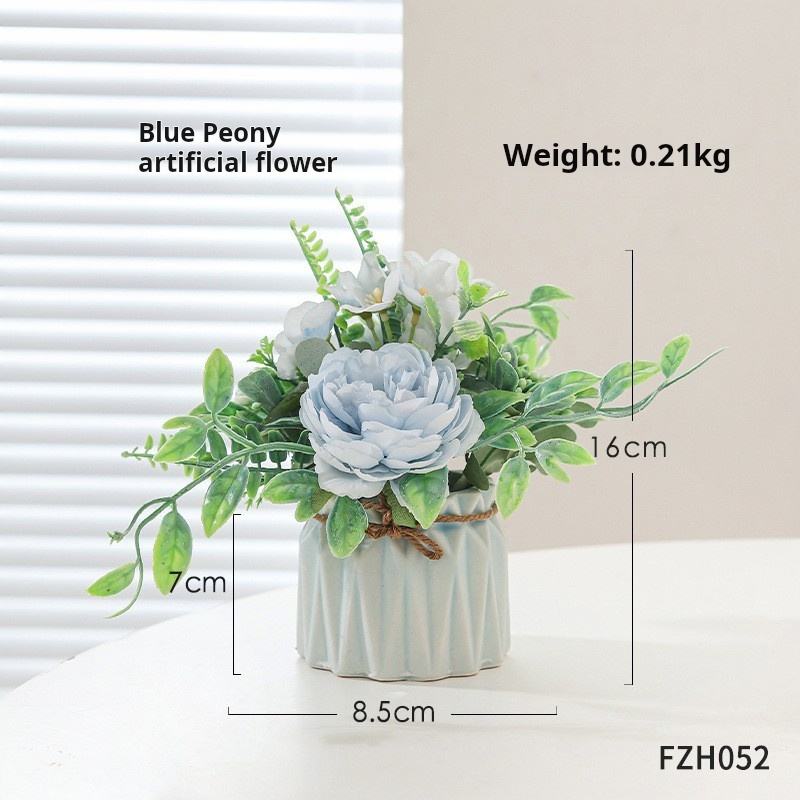 ดอกโบตั๋นสีฟ้า-อ่างสีขาว