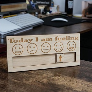 Letrero de Madera Plano 2D con Expresión de Emociones, <span class=keywords><strong>Hoy</strong></span> Me Siento con 5 Símbolos de Emociones, Decoración Educativa para Pared y Regalo Familiar - Product Image 4