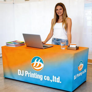 Bannière de table en tissu pliable, sans plis, de luxe, durable, ignifuge, nappes sur mesure ajustées pour stand de salon professionnel - Product Image 4