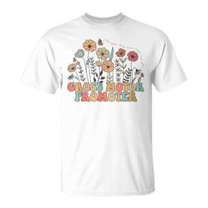 T-shirt promotionnel rétro à motif floral pour la physiothérapie pédiatrique - Product Image 1