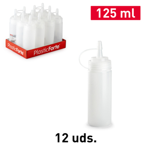 Botella de Salsa PlasticForte de 125 ml, Duradera, Reutilizable, para Almacenamiento en el Hogar - Product Image 1