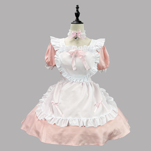 Japanese Style Maid Dress Classic Black White Blue Pink Red Lolita Cosplay Costume For Anime Role Play Women 14 Years Up - Product Image 4