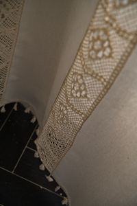 Rideaux Semi-Transparents Blancs Américains Modernes avec Motifs Découpés pour Bureau à Domicile, Salon et Chambre, Lambrequins - Product Image 6