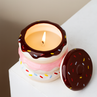 Yuanwang – Nouveau Pot à Bougie en Céramique Vide en Forme de Gâteau de Noël, Contenant Mignon pour Desserts, Vases à Bougies Uniques et Personnalisés