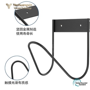 Black Iron Eye Slip <b>Hook</b> For Concrete Wooden Brick Wall Mounting Industrial Design - Product Image 3
