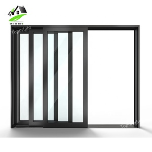 Gran diseño de 3 paneles, tobogán moderno, tienda de patio, frente de apilamiento, mosquitera, <span class=keywords><strong>puertas</strong></span> corredizas de vidrio - Product Image 3