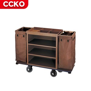 Chariot <span class=keywords><strong>de</strong></span> <span class=keywords><strong>ménage</strong></span> en bois en acier inoxydable Commercial, chariot <span class=keywords><strong>de</strong></span> Service <span class=keywords><strong>de</strong></span> chambre à coucher, chariot <span class=keywords><strong>de</strong></span> <span class=keywords><strong>ménage</strong></span> d'hôtel, vente en gros, Offre Spéciale - Product Image 1