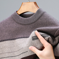 OEM Personnalisé Hommes Pull Grands Pulls Designer O-Neck Ras Du Cou Chaud Tricoté pour Automne Motif Décoration-Vente en Gros
