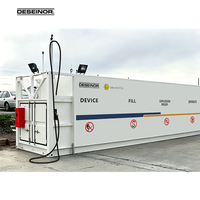 Conteneur anti-explosion sur skid avec auvent, station de ravitaillement mobile en acier au carbone Q235 pour l'approvisionnement en carburant