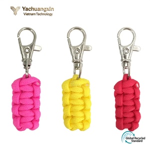 Colorful Paracord Keychains With Metal Clips For Outdoor <b>Camping</b> And <b>Hiking</b> Gear Accessory 10 Pieces Set - Product Image 2