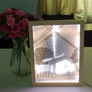 批发价格发光二极管灯画和墙壁艺术装饰发光二极管灯画客厅家居装饰 - Product Image 2