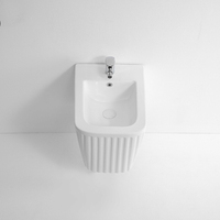 Ensemble WC en céramique au design unique et bidet mural pour salle de bain