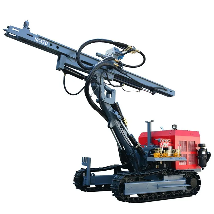 Hohe Effizienz Kleine HC420 Dreh Bohren Crawler Montiert pneumatische hydraulische mechanische mini tragbare bohrer rig für bergbau