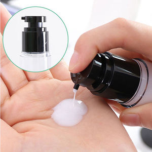 Botol pompa kedap udara 15ml 30ml 50ml 100ml 120ml AS hitam bening Serum kosmetik wadah pompa tanpa udara untuk Dispenser Losion Essence - Product Image 3