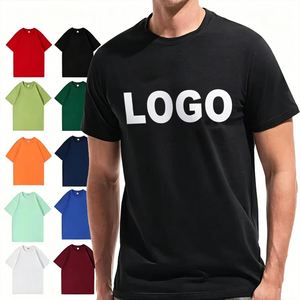 เสื้อยืดโปรโมชั่นโลโก้สั่งทำพิเศษ 200 กรัม เสื้อยืดคอกลมผู้ชาย ผ้าเรียบ ไม่ยับ 100% ผ้าฝ้าย พิมพ์ลายดิจิตอล เสื้อยืดโอเวอร์ไซส์ - Product Image 1