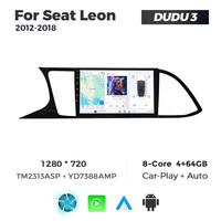 Systèmes multimédias automobiles Android DUDU pour Seat Leon 2012-2018 avec écran, navigation, musique, CarPlay et Android Auto