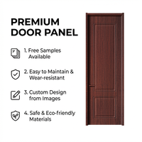 Porte intérieure en HDF 860 kg/m² avec revêtement mélaminé, design postmoderne ton bois pour chambres chaleureuses et confortables, portes de mobilier, hôpitaux