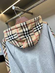BUR Luxury Casual Polyester/Cotton Breathable Berry <b>Check</b> Design Fashionable Loose Winter Stand Front Bomber Hooded <b>Jacket</b> for - Product Image 2