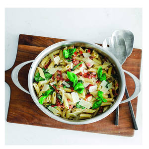 <span class=keywords><strong>Casserole</strong></span> multifonction de 6 litres avec couvercle passoire, pâtes entières, maïs, homard, acier inoxydable - Product Image 4
